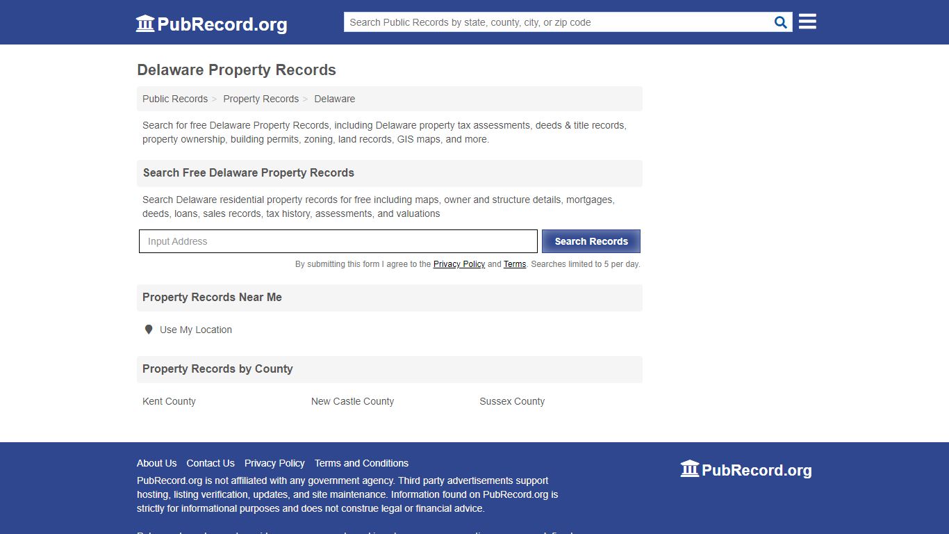 Free Delaware Property Records - PubRecord.org